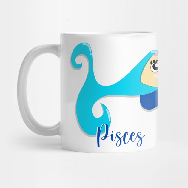 12 Zodiac Signs Astrology - Pisces by FnDoodle